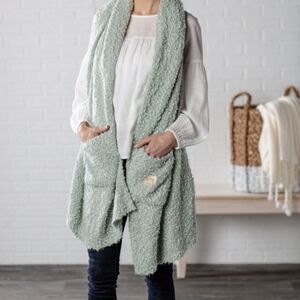 Handmade Demdaco Cozy Soft Knit Scarf Shawl Wrap with Pockets